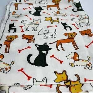 Soft Cotton fabric Dog novelty print 1.83 yards